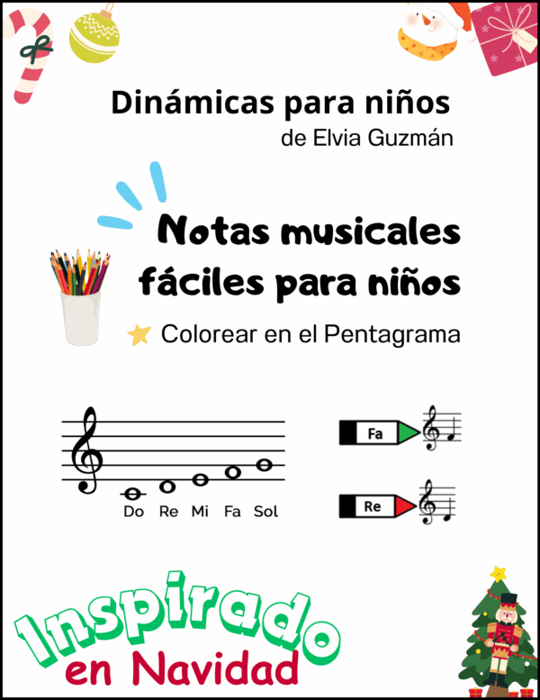 Notas musicales en Navidad