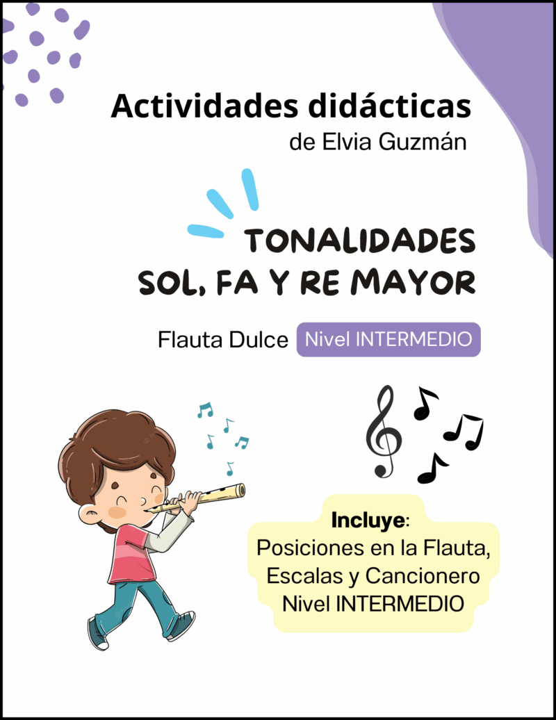 Tonalidades Sol, Fa y Re mayor en Flauta Dulce